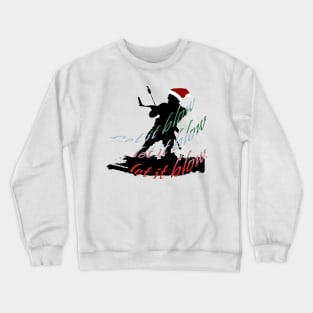 Kitesurfing Festive Christmas Seasonal Novelty Vector Crewneck Sweatshirt